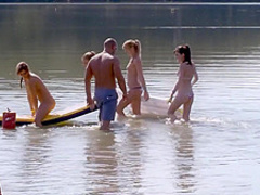 Lucky guy having a good time at the lake pt 2