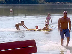 Lucky guy having a good time at the lake pt 2