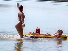 Lucky guy having a good time at the lake pt 2