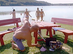 Lucky guy having a good time at the lake pt 2