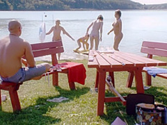 Lucky guy having a good time at the lake pt 2