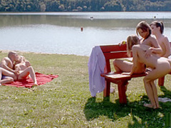 Lucky guy having a good time at the lake pt 2