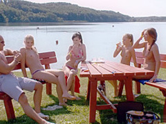 Lucky guy having a good time at the lake pt 2