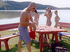 Lucky guy having a good time at the lake pt 2