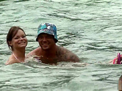 Naughty group sex tournament on the beach part 1