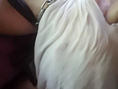 Fucking and covering her pretty face