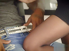 Hot pop star Ariana rides a big black cock