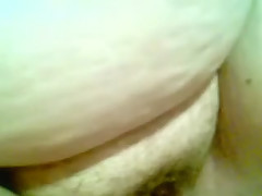 amie solo on bed with dildo