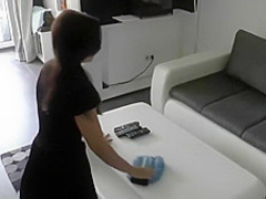 cute girlfriend experience as lazy maid