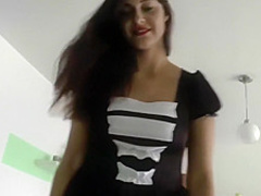 cute girlfriend experience as lazy maid