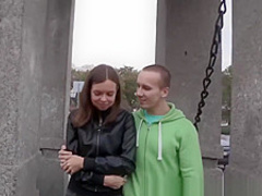 Lucky man has the skills to pick up a cutie and plow her