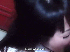 Naughty Asian horny at school for cock to suck