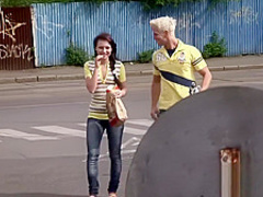 Skinny Nataly has kinky outdoors sex