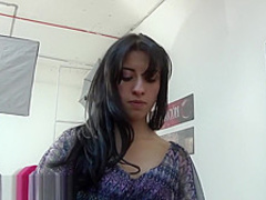 Small Latina opens her legs for a big dick inside