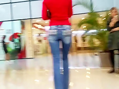 Thin sexy blonde's ass