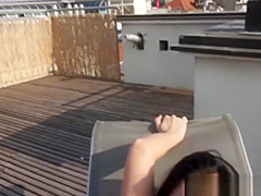 Busty lover in public has no shame in where she fucks