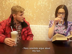 Cumshot on nerdy glasses
