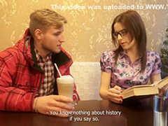 Cumshot on nerdy glasses