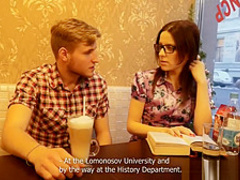 Cumshot on nerdy glasses