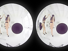 Fit Tattooed Brunette Sexy Striptease