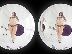 Fit Tattooed Brunette Sexy Striptease