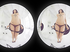 Fit Tattooed Brunette Sexy Striptease