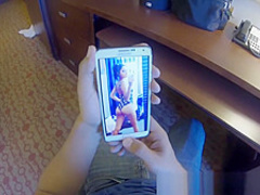 Hotel room spy glasses fuck