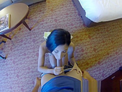 Hotel room spy glasses fuck