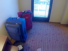 Hotel room spy glasses fuck