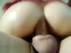 Big ass girlfriend rides cock with her asshole