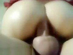 Big ass girlfriend rides cock with her asshole