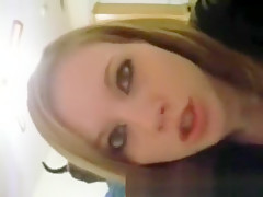 Cute blonde teen self shot strip