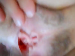 rubbing wife's clit playing and spreading for cum