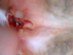 rubbing wife's clit playing and spreading for cum