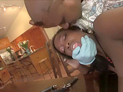 Bootylicious black hussy has her pussy demolished