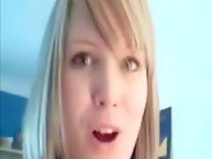 cute blonde Gabbie Hill masturbating on webcam