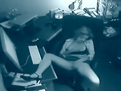 Masturbating secretary