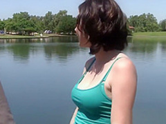 Vixen Veruca James takes a white splash to her cooter