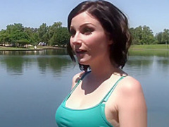 Vixen Veruca James takes a white splash to her cooter