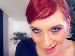 Redhead Euro uses her favorite toy to please her vagina