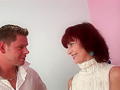 Granny gets a good fuck and creamy facial