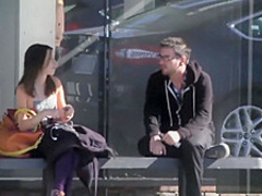 Picking up a busty teen on the street