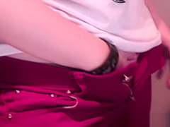 Kinky teasing for submissive red head