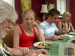 MILF bends over and takes dick deep inside doggystyle