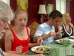 MILF bends over and takes dick deep inside doggystyle