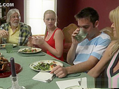 MILF bends over and takes dick deep inside doggystyle