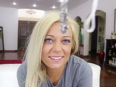Blonde stepsister will do anything for cock