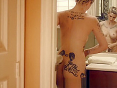 PORNFIDELITY - Tattooed Babe Indigo August Gets Both Holes Fucked Hard