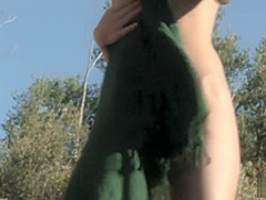 Airing out her pussy