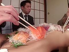 Sucking on the secretarys nipples